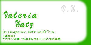 valeria watz business card